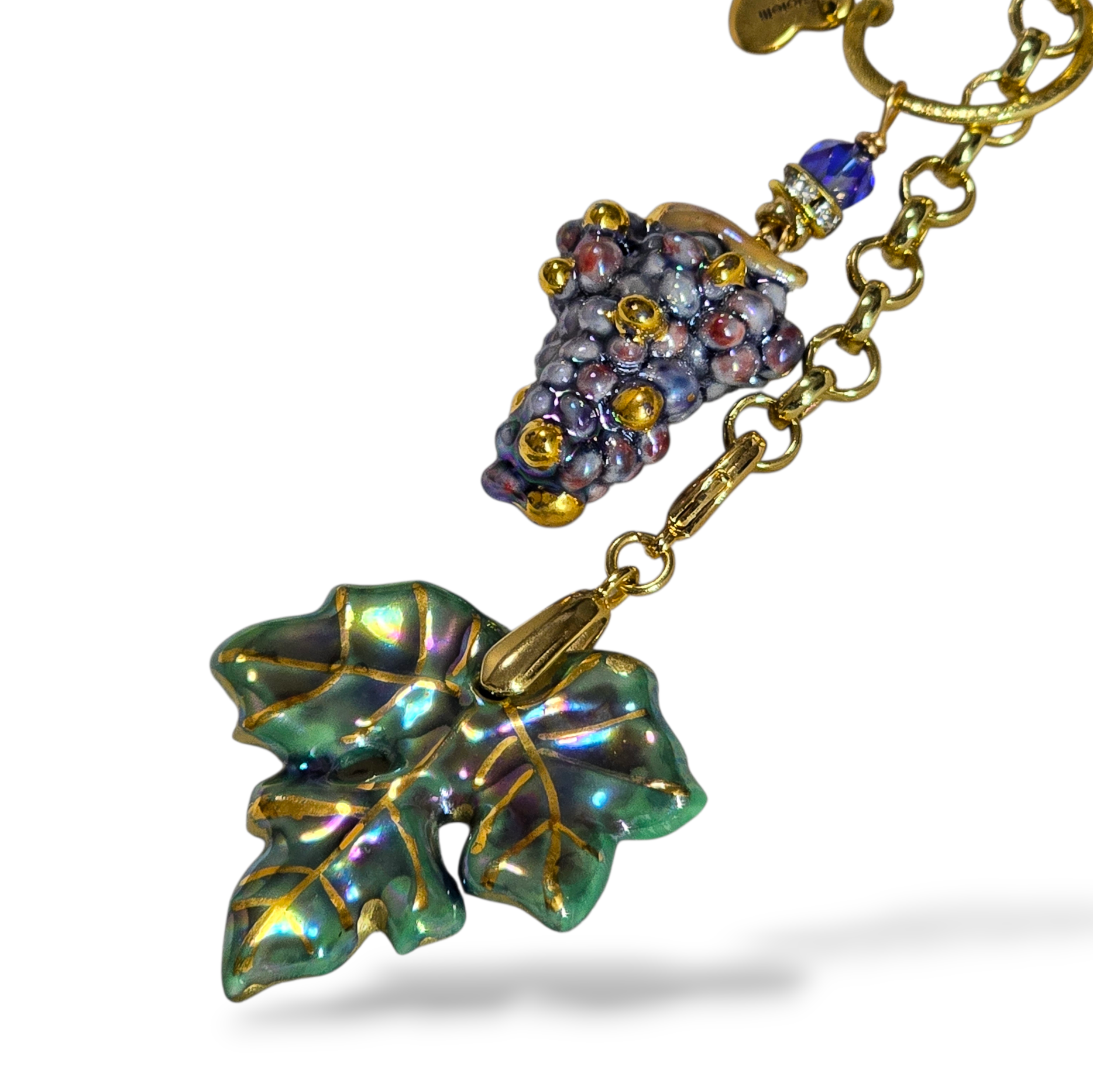 Collana con Foglia e Uva - Radici, abbondanza e legame con la terra - immagine 4