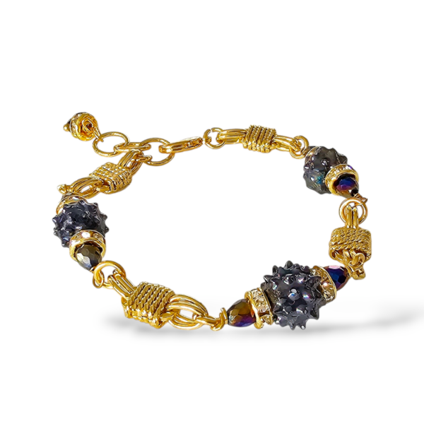 Bracciale con ricci di mare in porcellana