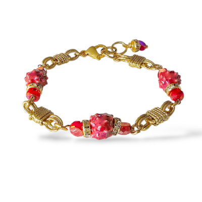Bracciale con ricci lavorati a mano