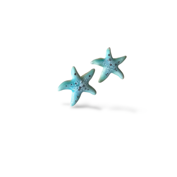 Orecchini Stella Marina azzurra - immagine 3