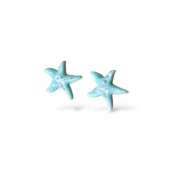 Orecchini Stella Marina azzurra - immagine 2