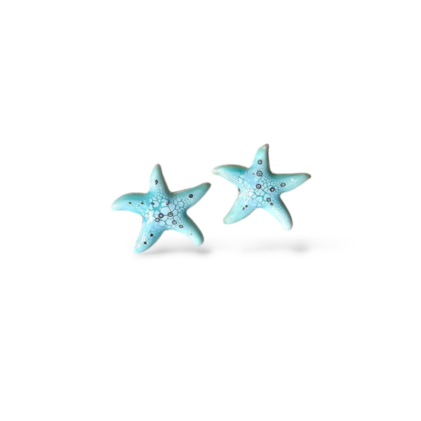 Orecchini Stella Marina azzurra - immagine 4