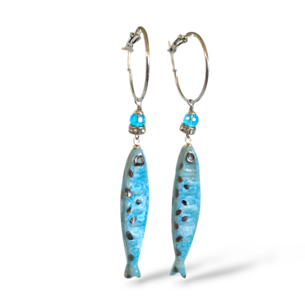 Orecchini Sardine azzurre - immagine 2