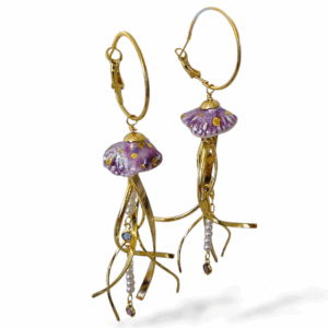 Orecchini Meduse violetto